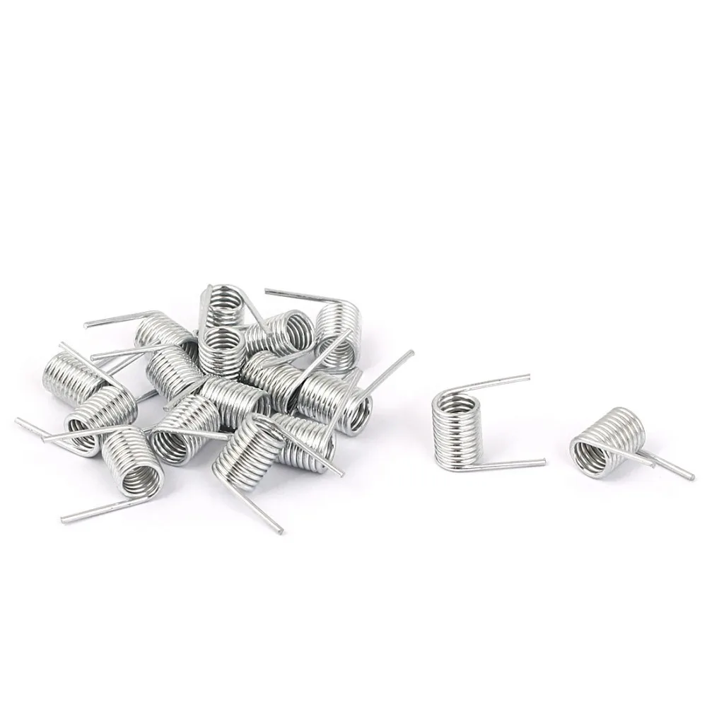 

17pcs Zinc Plated 0.7mm Wire Diameter 5.8mm Outer Diameter 8mm Length Small Straight Torsion Spring Hardware Accessories