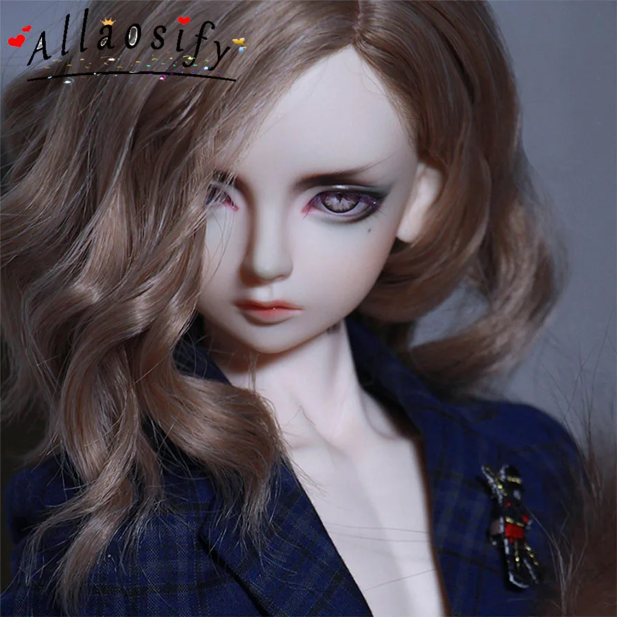 Allaosify BJD парик 1/3 1/4 1/6 BJD Кукла Высокая температура парик девушка длинные вьющиеся парик SD BJD парик это bjd волосы в европейском стиле
