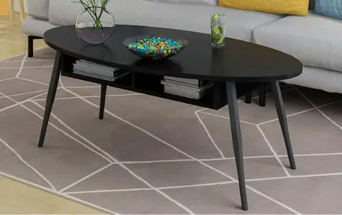 

Modern simple living room coffee table, elliptical corner/tea/end table, small coffee desk