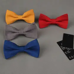 Новый двухслойный однотонный мужской галстук-бабочка Романтическая свадьба жених деловая встреча черный темно-синий галстук-бабочка для