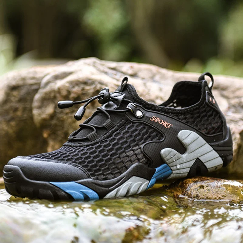 Мужские дышащие кроссовки Aqua Shoes спортивная обувь болотная для походов и