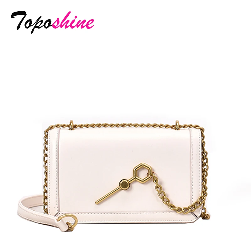 

Toposhine Lock Lock Small Square Bag Female New Fashion High Quality Casual Wild Temperament Shoulder Messenger Bag