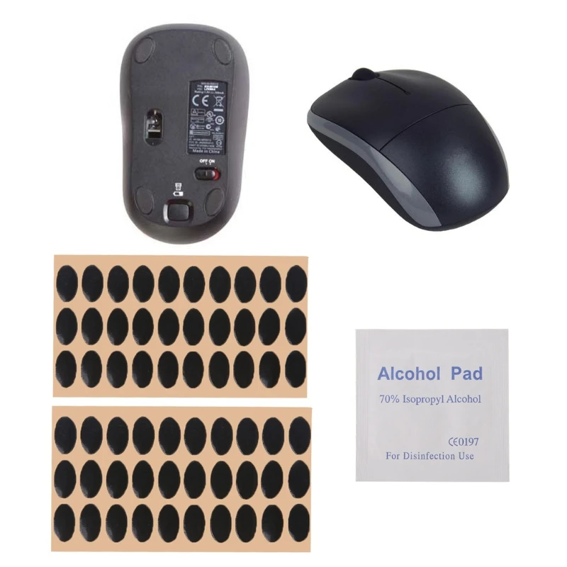 

60pcs Teflon Computer Mouse Wired Non-slip Feet Mouse Skates Pads For Logitech M215 / M310 / M325