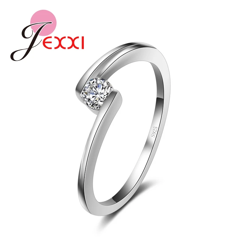 Luxury Round Shape Rings Real 925 Sterling Silver Cubic Zirconia For Women Ladies Best Chioces Gifts Hot Selling Pattern | Украшения и