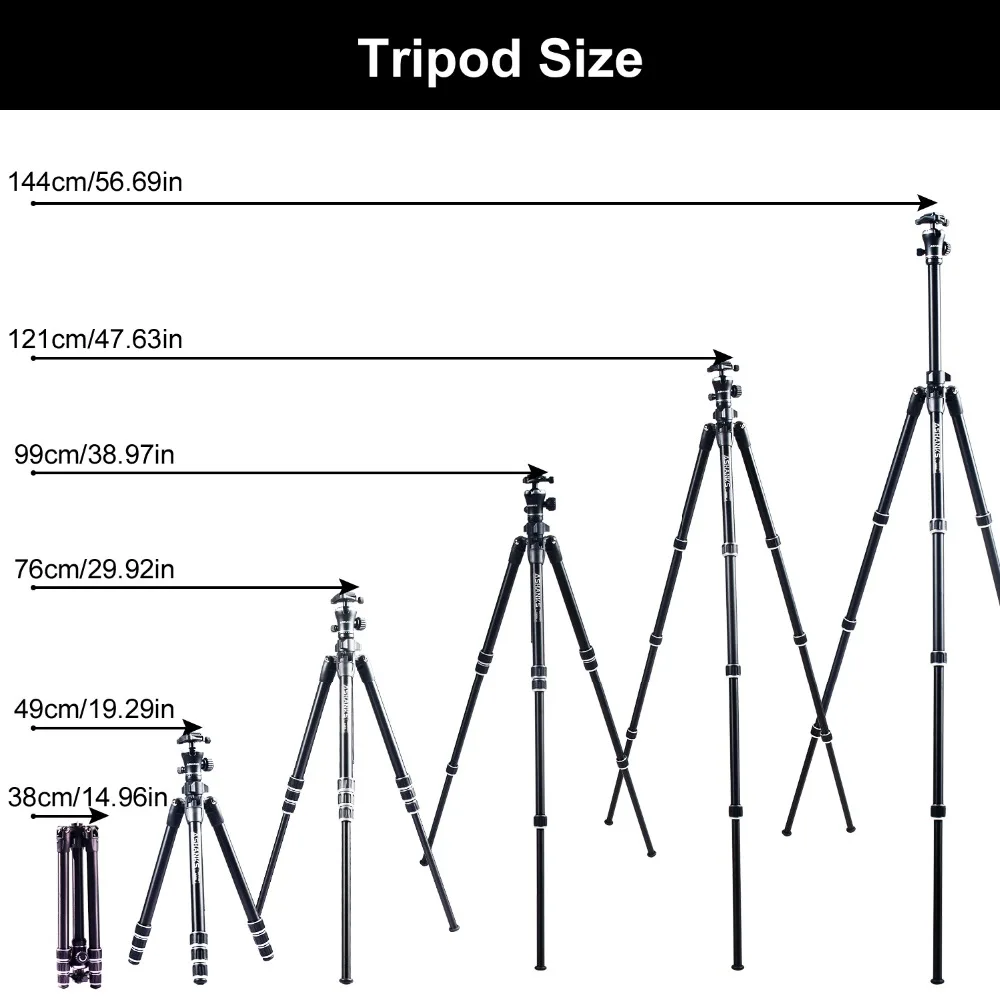 ASHANKS Профессиональный портативный дорожный алюминиевый штатив для камеры с шаровой головкой для SLR DSLR цифровой камеры для фотографии с сумкой