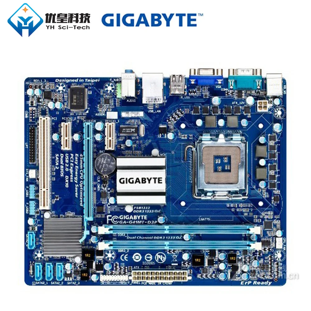 Gigabyte оригинальная материнская плата для настольного ПК с процессором Intel G41 LGA 775