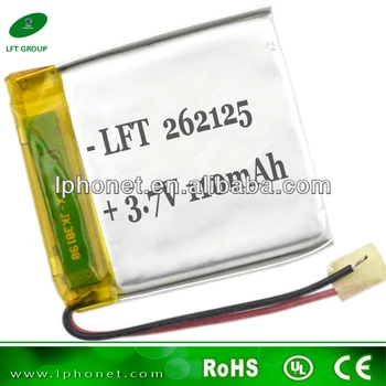 

lithium-ion polymer battery 262125 3.7v 110mah for E-Book Reading