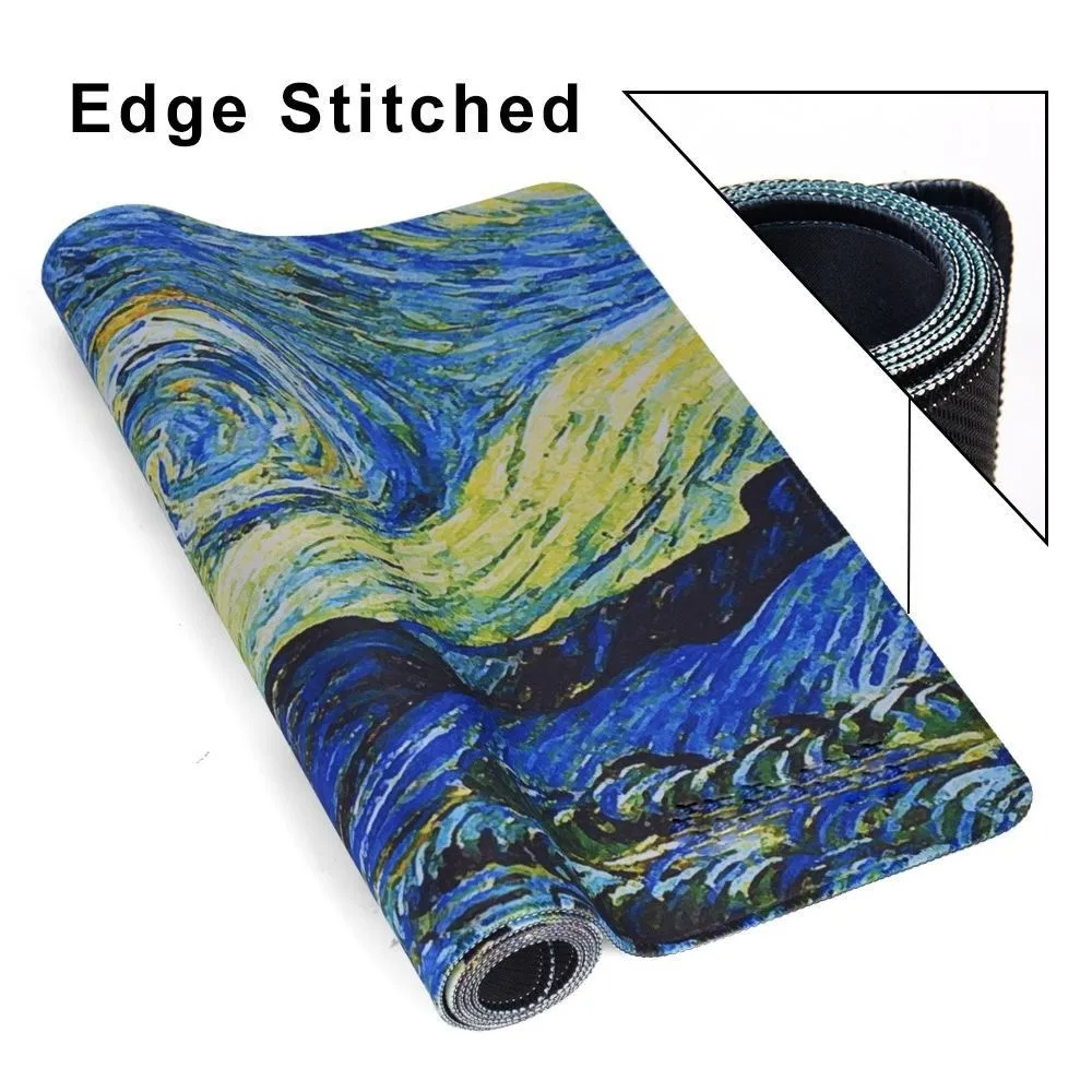 XL Keyboard Mat Desk Pad Gamer Mouse Pad Rubber 900 mm x 400 mm Locking Edge Mousepad Mouse Mat For