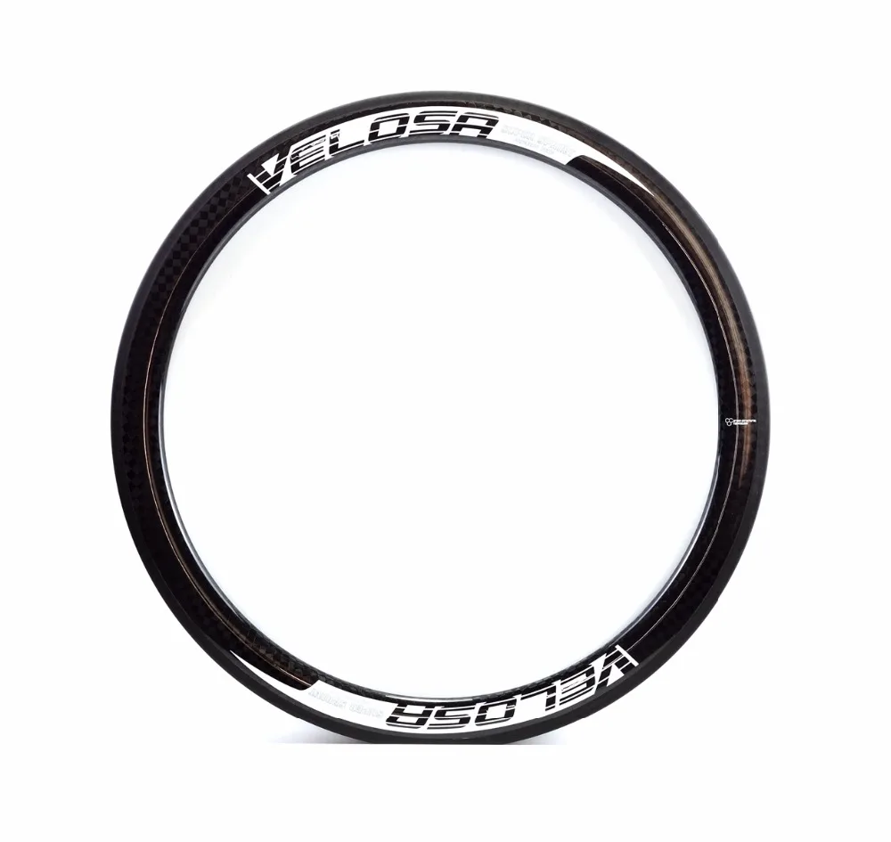 

VELOSA! 700C 50mm depth Urltra-Light Carbon wheels 25mm Width Tubular Road Bike single Rim 12k Glossy finish Free shipping