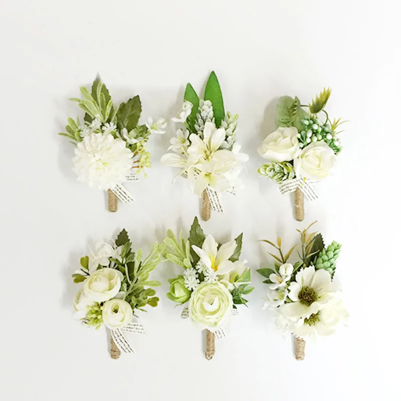 wedding corsage boutonniere white  (9)