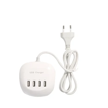 

EU/US /UK Plug USB Mini Chargers 5V 4 USB Interface Input 110V-240V Wall Socket Dock Fast Charging for Phones/Tables