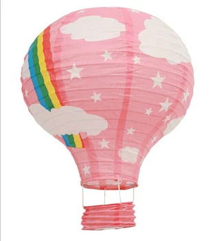 

DHL free shipping 100 piece 12'' Rainbow Hot Air Balloon Paper Lantern Birthday Party Wedding Decor Colour
