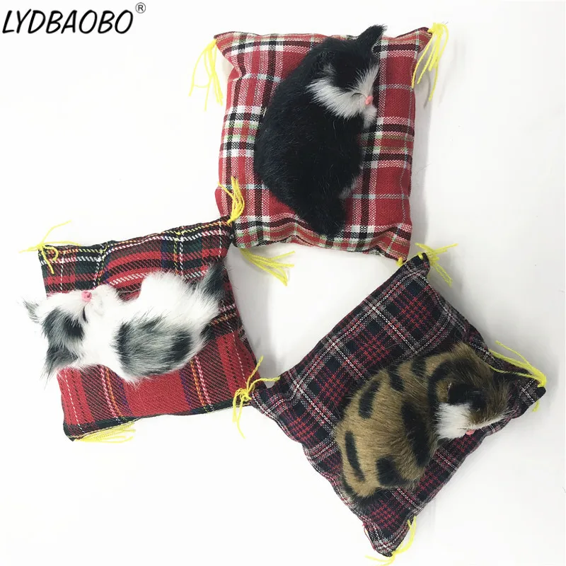 LYDBAOBO 1 шт. 10 см спящие кошки мягкая игрушка милая Имитация животных кукла плюшевая