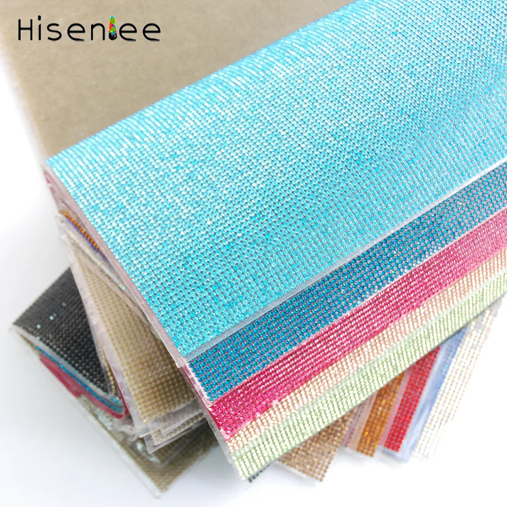 

Hisenlee 24x40cm SS6 2mm 17 Colors Rhinestones Hotfix Hot Fix Iron On Applique Banding Mesh Sheet Wedding Dresses Shoes Trim