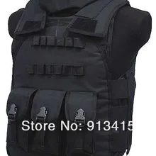 Спецназ страйкбол Пейнтбол тактическое боевое Нападение жилет Черный