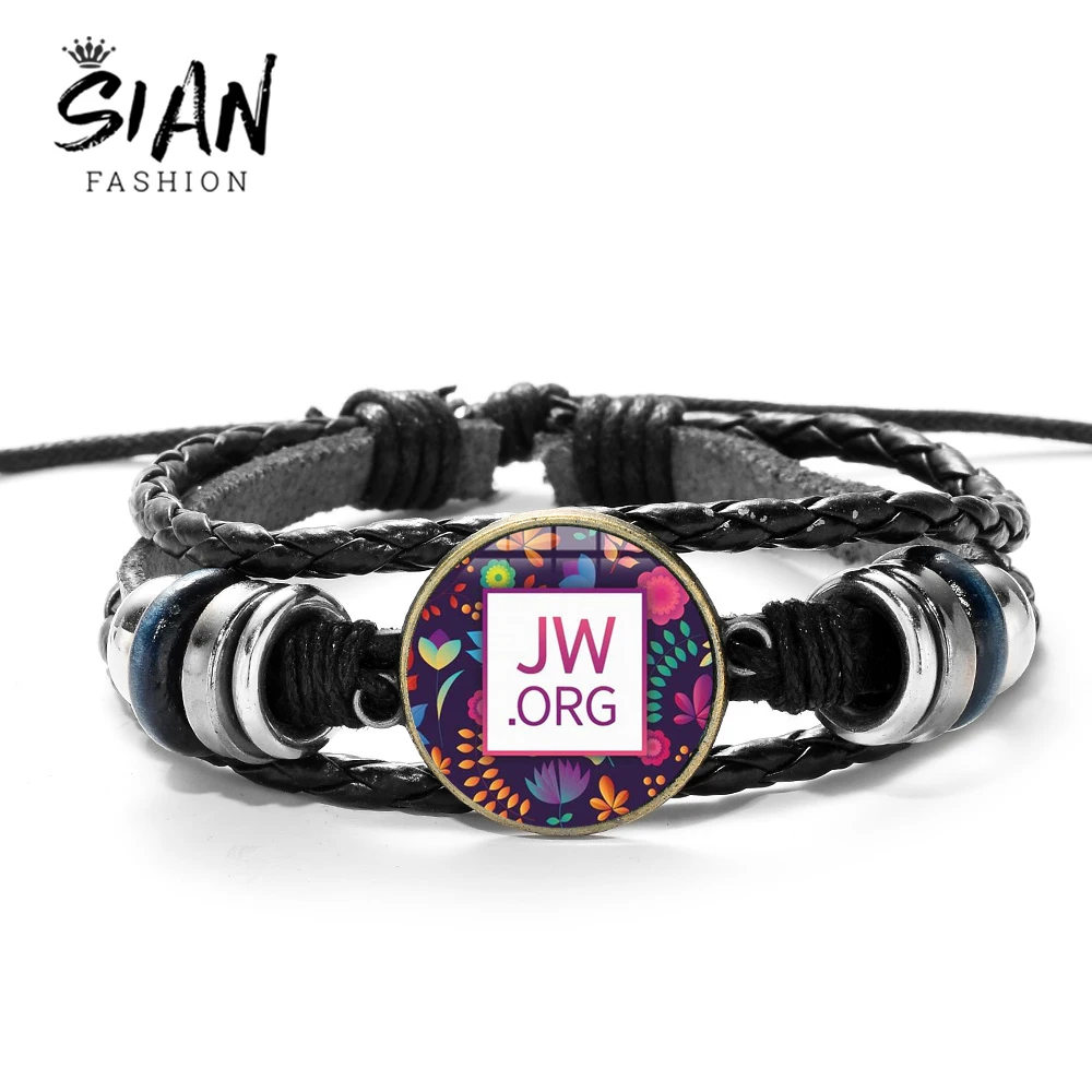 Браслет с подвесками SIAN JW.ORG модные регулируемые плетеные браслеты из кожи для