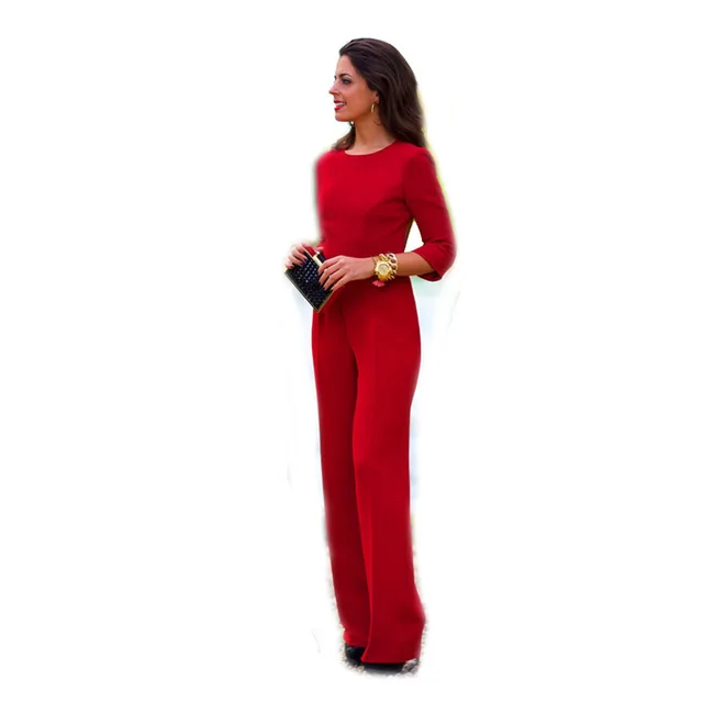 womens red jumpsuit