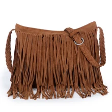 Женская сумка в стиле ретро из искусственной замши с бахромой, мини-сумка-мессенджер, новая сумка с кисточками, сумки через плечо на молнии, сумка через плечо, подарок для женщин