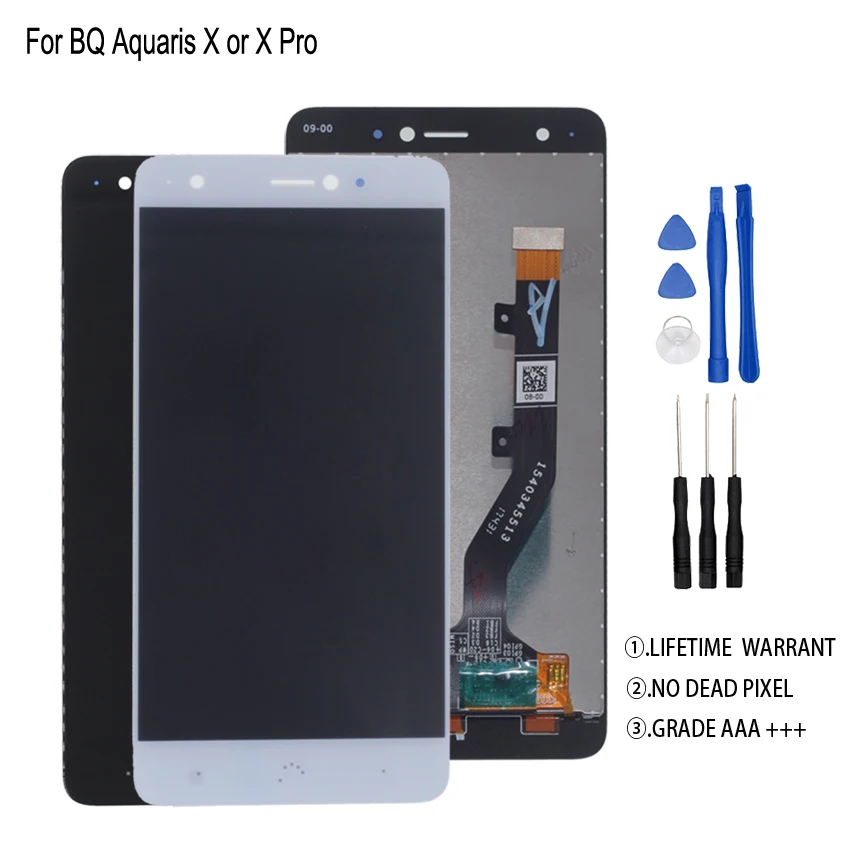 Оригинальный для BQ Aquaris X ЖК-дисплей сенсорный экран дигитайзер телефон запчасти