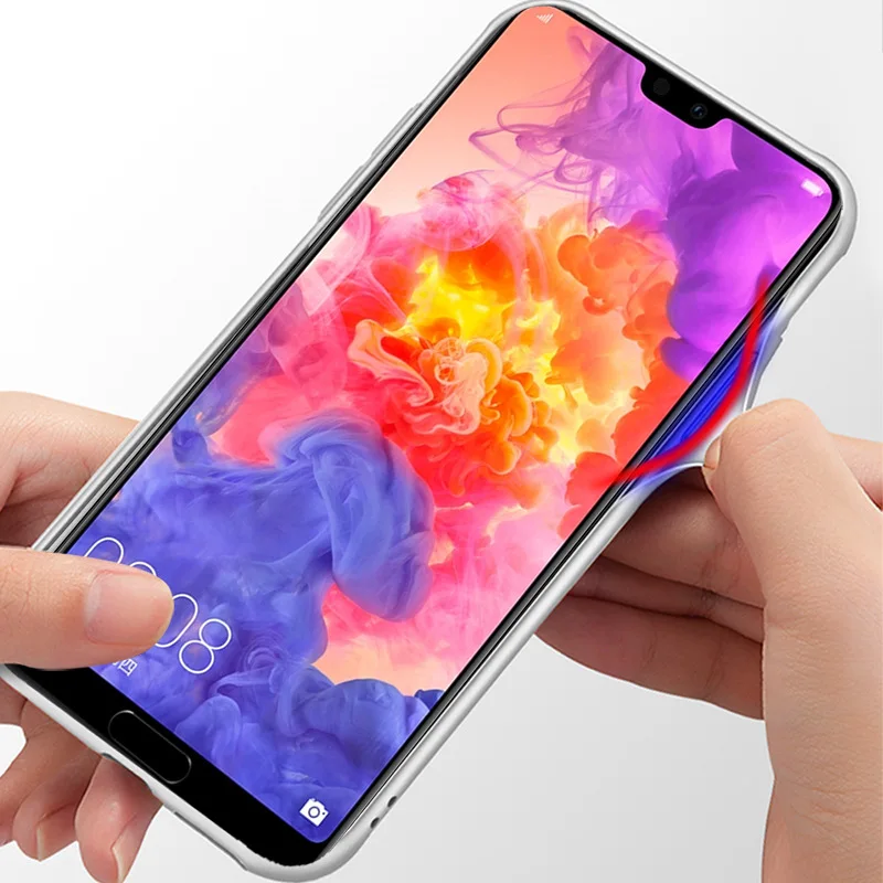 Ascromy для huawei P20 Lite чехол телефона Роскошный блеск закаленное Стекло Силиконовые