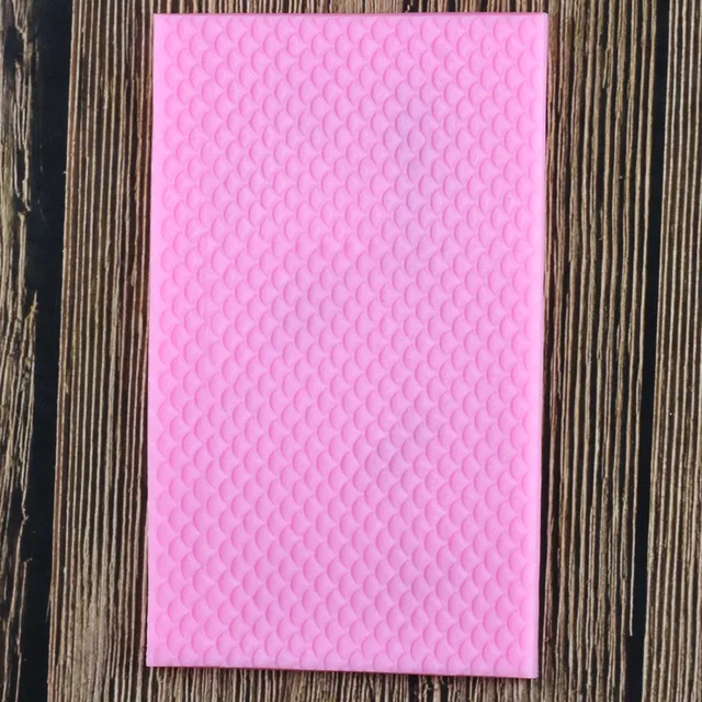1Db -Os Határon Lévő Csipke Szőnyeg Hableány Halak Szilikon Penész Diy Fondant Dombornyomás Kígyó Textúra Torta Dekoráció - Image 3