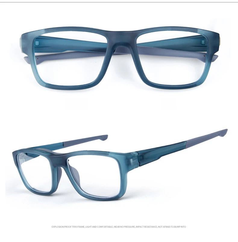 Новые поступления TR90 очки для баскетбола и футбола очки для защиты глаз очки для близорукости gafas ciclismo сменные спортивные очки для улицы - Цвет: Transparent blue