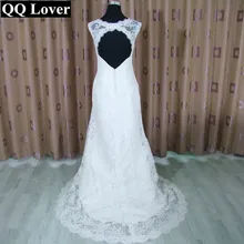 QQ Lover 2017 New Cap Sleeve Mermaid Lace Wedding Dress Appliques Custom-made Vestido De Noiva Bridal Gowns