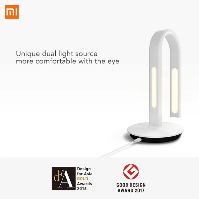 Original Xiaomi Mijia Lamp 2 Xiao Mi Eyecare App Control Dual Light Source Smart Desk Lamp Xiomi Mi Home Mi Store – White