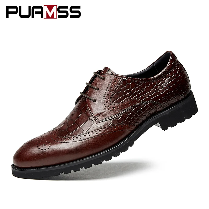 

Brand Men Dress Shoes Top Quality Oxfords Male Italian Genuine Leather Formal Shoes Men Flats Business Leather Casual Shoes