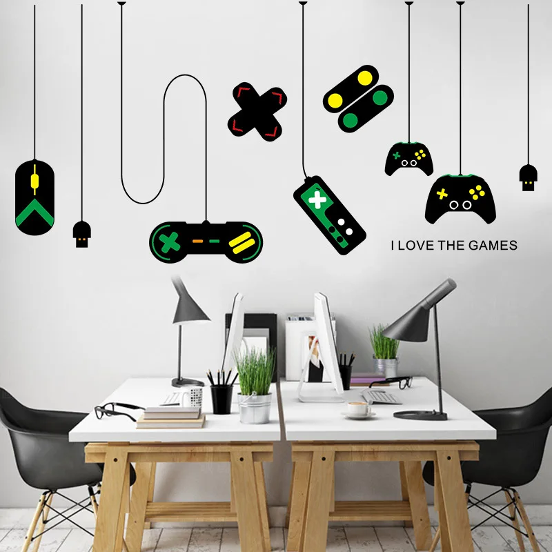 

Teen Funny Game Controller Wall Sticker Choose Your Weapon Video Game Wall Decal Design Vinyl Gamer Mural Boys Room Decor 1piece