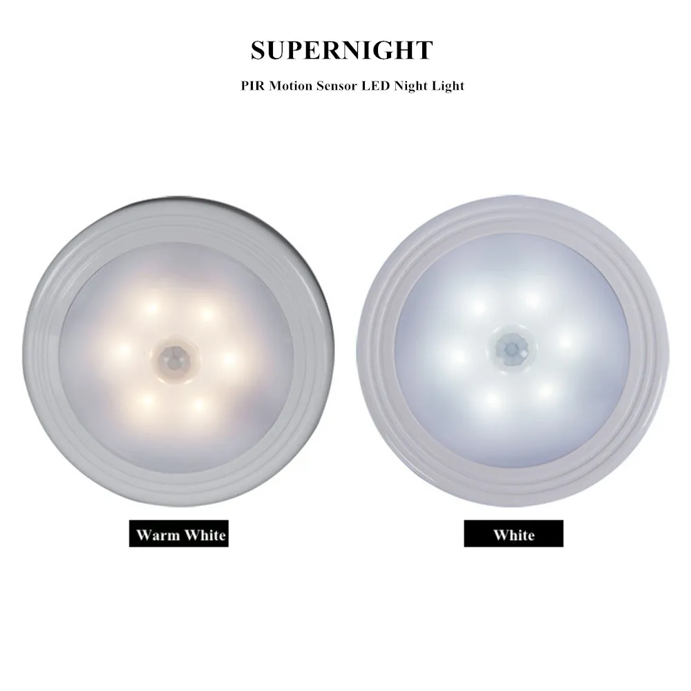 

PIR Motion Sensor LED Night Light Portable Light Control Magnetic Wall Lamp for Cabinet Closet Wardrobe Stairs Toilet Bedroom