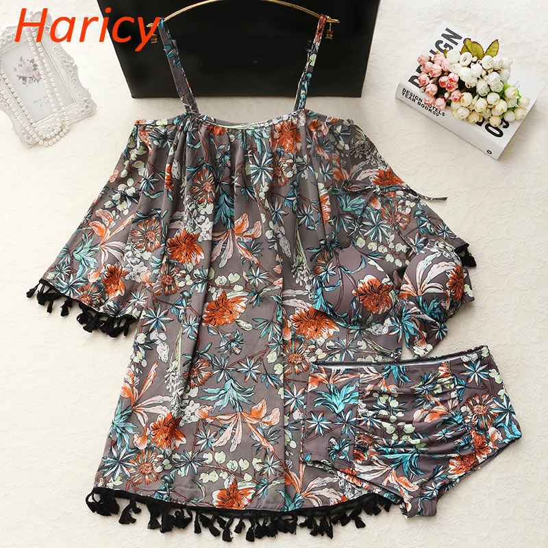 

Bikini Women Halter Swimsuit Sexy Push Up Swimwear Dress 2018 Summer Floral Bikini Set Bathing Suit Beach Swim Wear