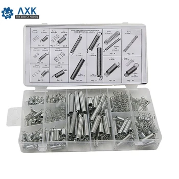 

200Pcs Box Steel Spring Electrical Hardware Drum Extension Tension Springs Pressure Suit Metal Assortment Hardware Kit Assorted