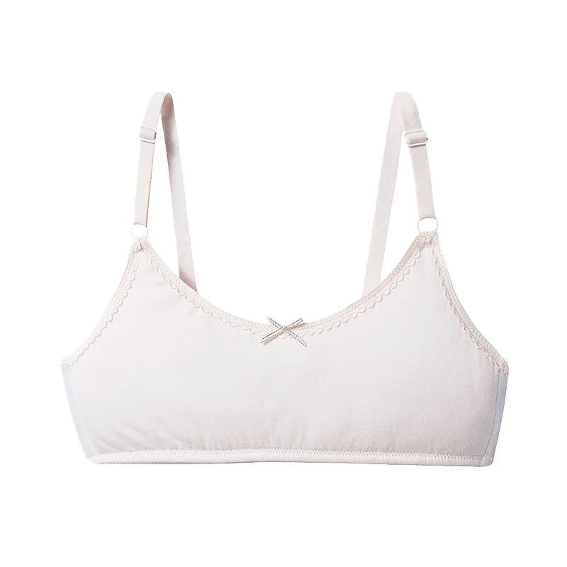 THREEGUN Girls Training Bras Undershirts Cotton Comfortable Teenage Puberty Brassiere Kids Bras for Girls Undergarment A70-A85