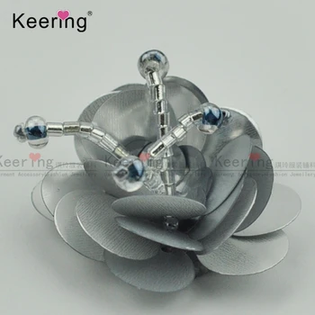 

Fancy Handmade3.8CM Flower Sequin Patches WPHB-142