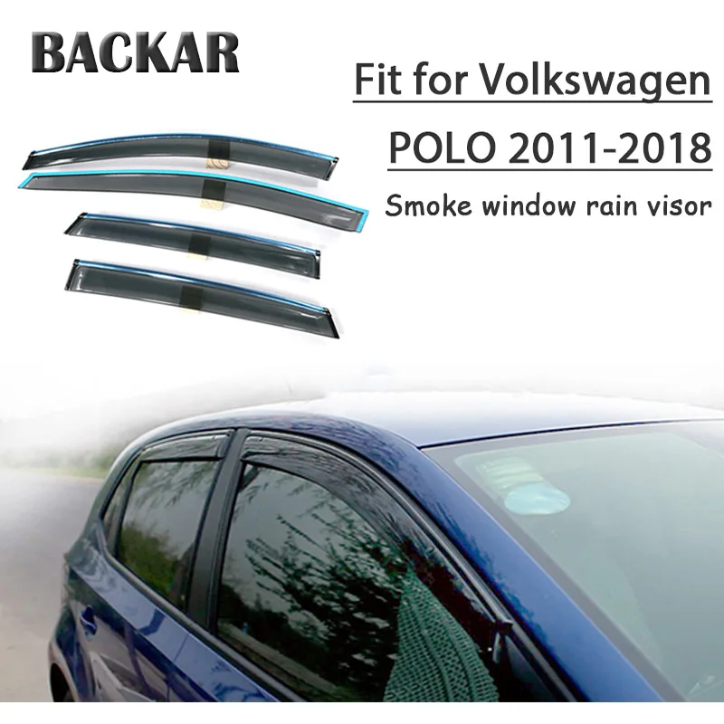 Backar авто окна дождь Ветер Защита от солнца отражатель козырек Накладка для VW Polo хэтчбек 2011 2012 2013