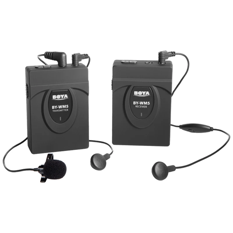 BOYA BY WM5 Pro Wireless Lavalier Microphone Microphone System for Canon Nikon Sony DSLR Camera