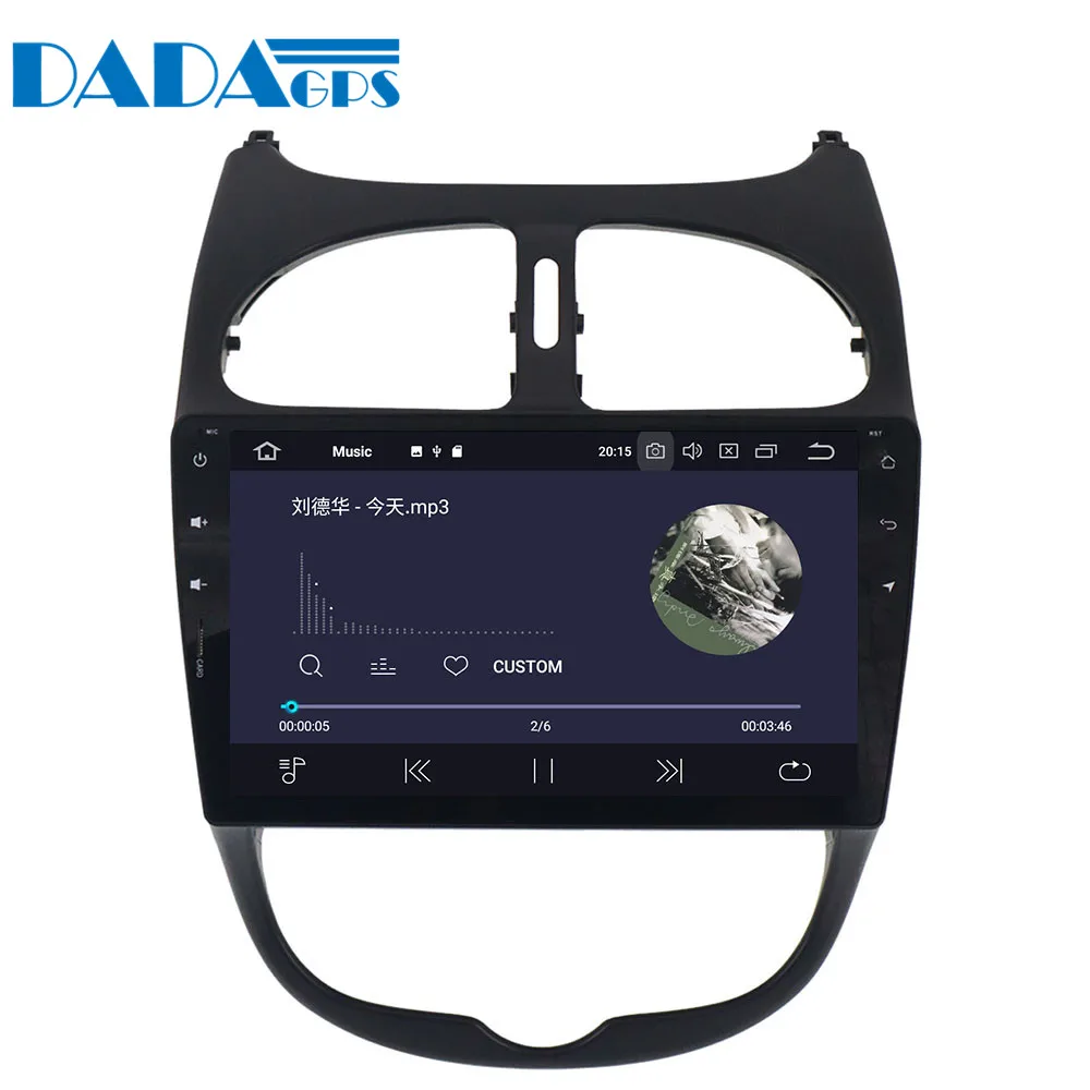 Автомагнитола на Android 9 0 с GPS навигацией для Peugeot 206 2000 2016 головное устройство