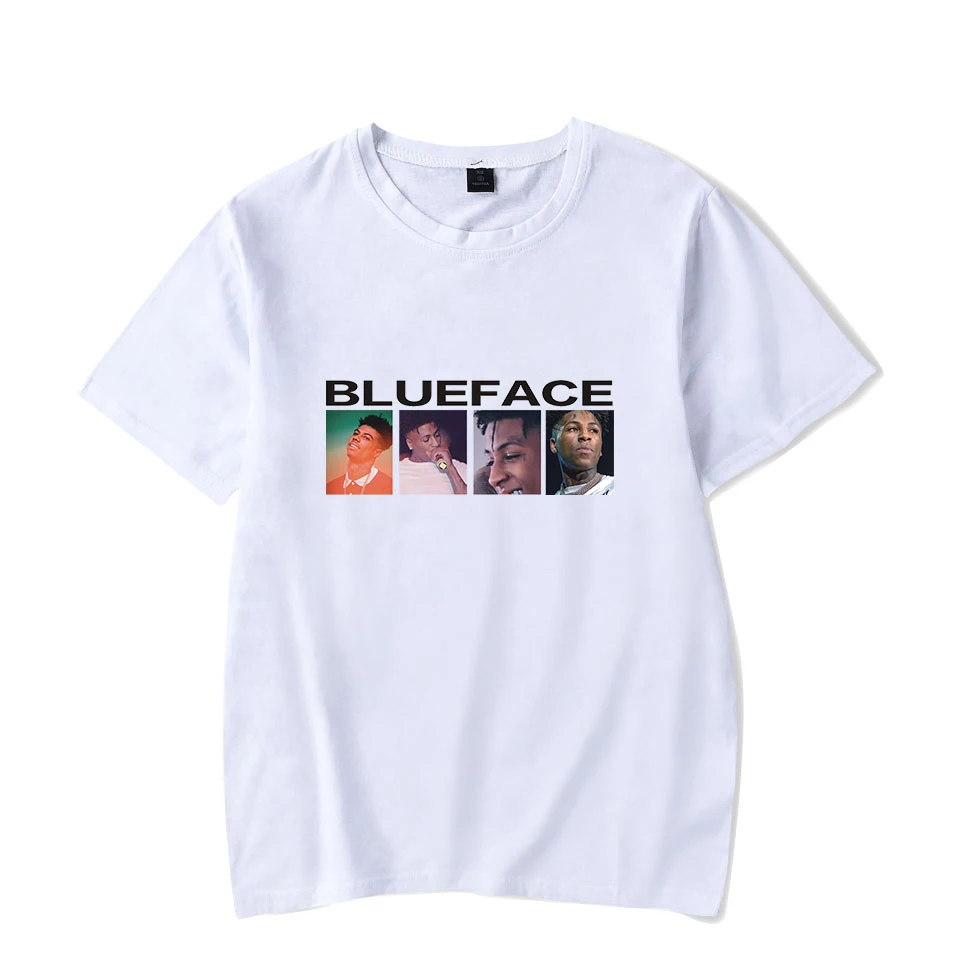Футболка с принтом Blueface летняя трендовая Повседневная модная уличная футболка