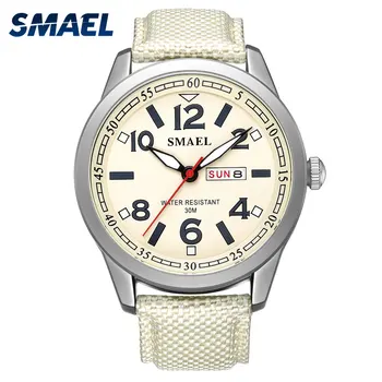 

SMAEL Men Watches 2018 Luxury Brsnd Military Alloy Watch Big Dial Clock 1317 Waterproof Quartz Wristwatches Gentleman Mens Watch