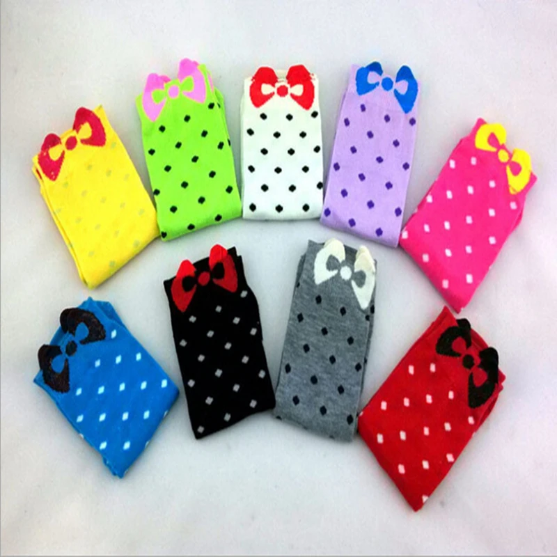 

Cute Calcetines Korean Sock Candy color Dot meias femininas cute cotton 3D Womens Female Socks Calcetines Mujer cheap socks