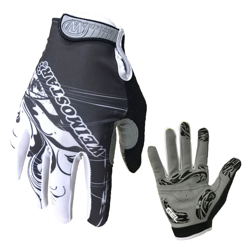 

black gray full length Cycling Gloves Shockproof Gel Pad Bike Gloves Outdoor Sport MTB Bicycle Gloves guantes ciclismo