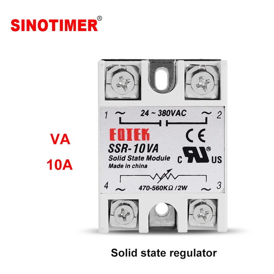 

SSR-10 VA Fully Isolated Resistance Voltage Regulator Single Phase Solid State Relay Volt Shift Module