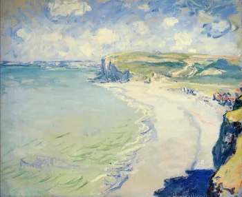 

High quality Oil painting Canvas Reproductions The Beach at Pourville (1882) By Claude Monet hand painted