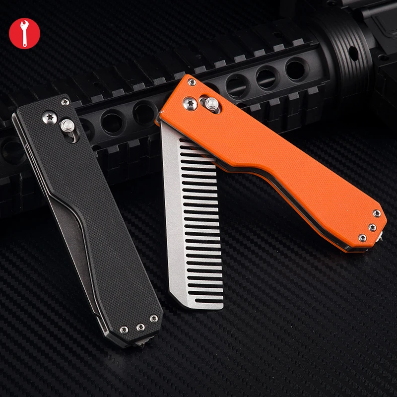 

Tactical Comb Foldable Tungsten Steel Self-defense Women Security Multifunction Tool EDC Equipment Comb Survival Camping Tools