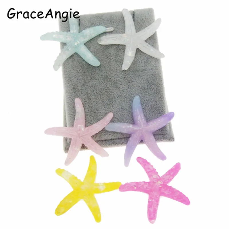 

12pcs Flat back Starfish Resin Decoration Crafts Cabochon Scrapbook DIY For Kawaii Hair Jewelry Clothes Embellishment Earring
