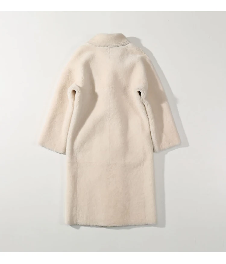 Женская куртка из овечьей кожи, осенне-зимнее пальто с натуральным мехом, женское длинное пальто из овчины, женские куртки Chaqueta Mujer