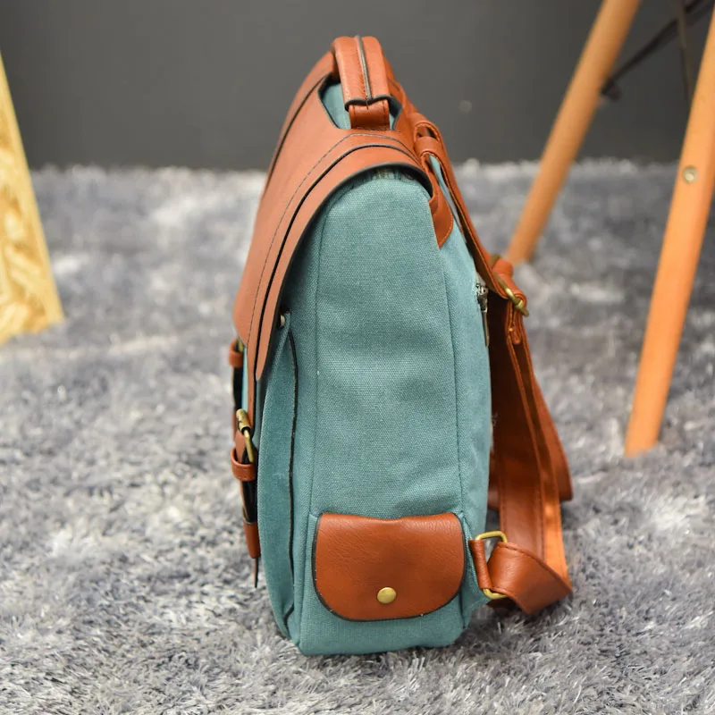  Luxy moon Vintage Women Canvas Backpacks For Teenage Girls School Bags Large High Quality Patchwork - 32841694565