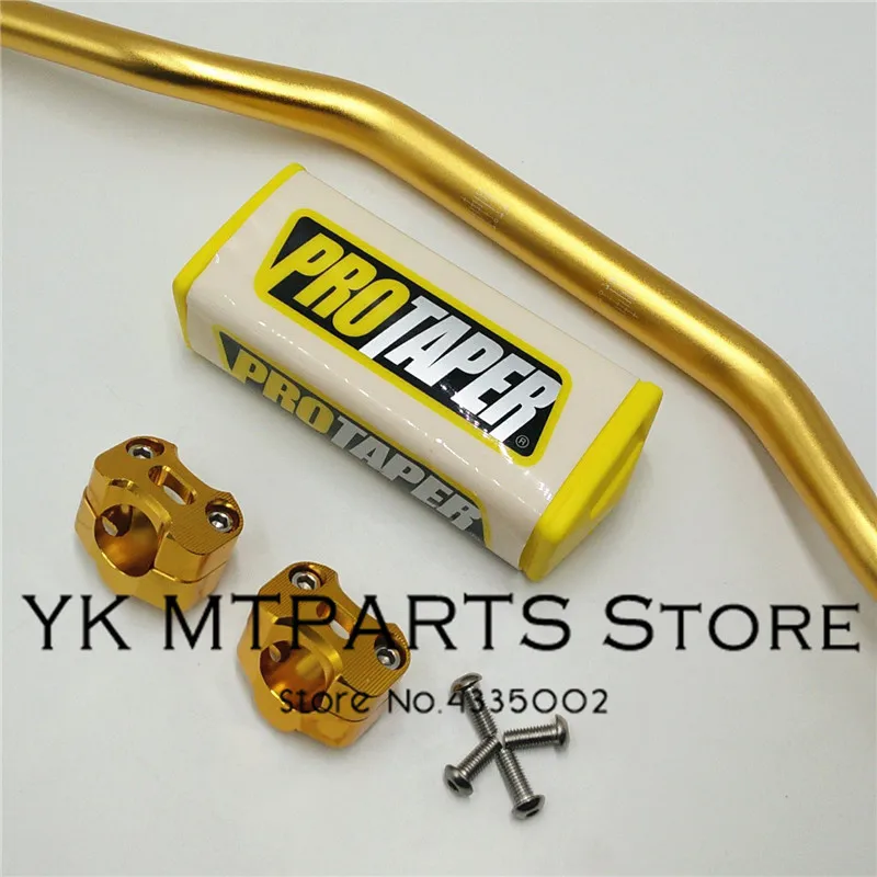 

Motocross Handlebar 1-1/8" Fat Bar With Bar Pads 28mm protape clamp For KTM CRF KLX Dirt Pit Bike Kayo