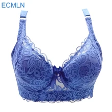 Hot Full cup thin underwear small bra plus size wireless adjustable lace Women’s bra breast cover B C D cup Large size